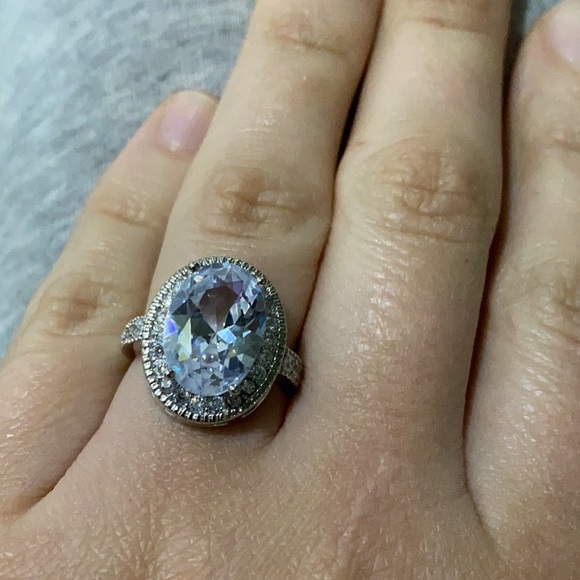 NEW Stamped 925 Silver Big stone ring - Picture 2 of 5